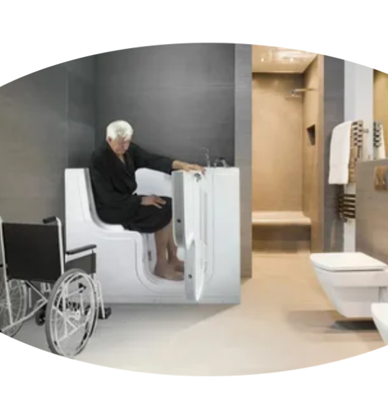 wheelchairman in tub